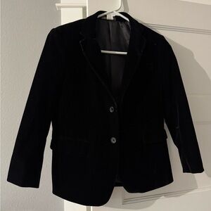 Classic Black Boys Velvet Blazer